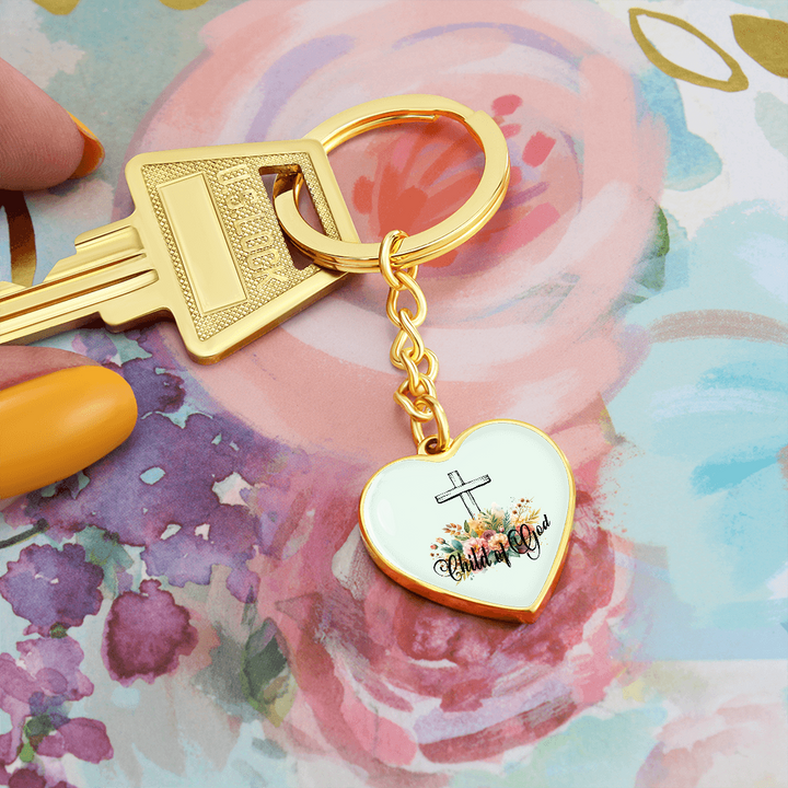 Child Of God Heart Keychain – Gift for Her