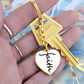 Faith (Black) - Graphic Heart Keychain - Gift for Her - Gift for Him