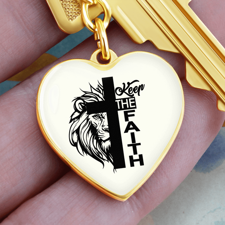 Keep The Faith Heart Keychain – Gift for Her - Gift for Him