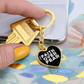 Faith Over Fear (White) - Graphic Heart Keychain - Gift for Her - Gift for Him