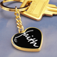 Faith (White) - Graphic Heart Keychain - Gift for Her - Gift for Him