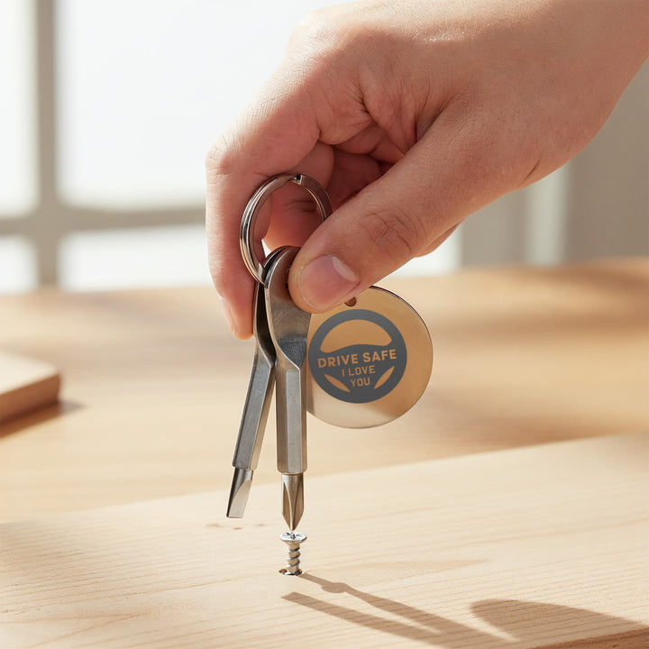 Drive Safe, I Love You Screwdriver Keychain – Gift for Dad - Gift for Husband