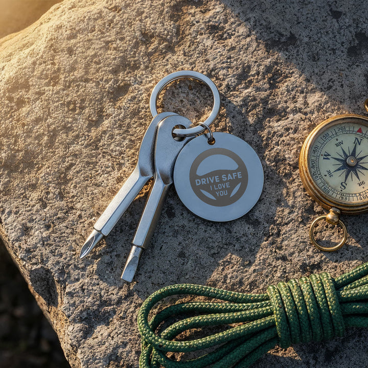 Drive Safe, I Love You Screwdriver Keychain – Gift for Dad - Gift for Husband