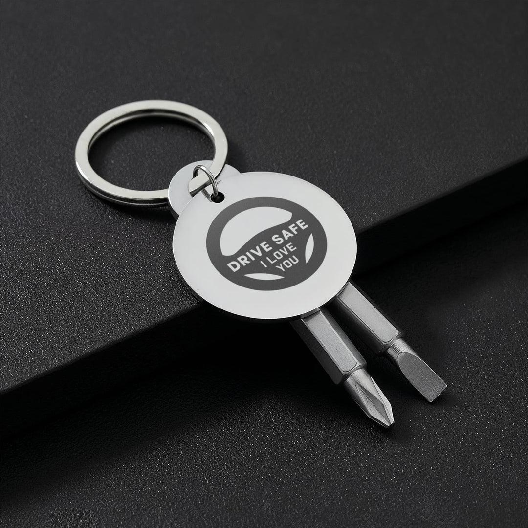 Drive Safe, I Love You Screwdriver Keychain – Gift for Dad - Gift for Husband