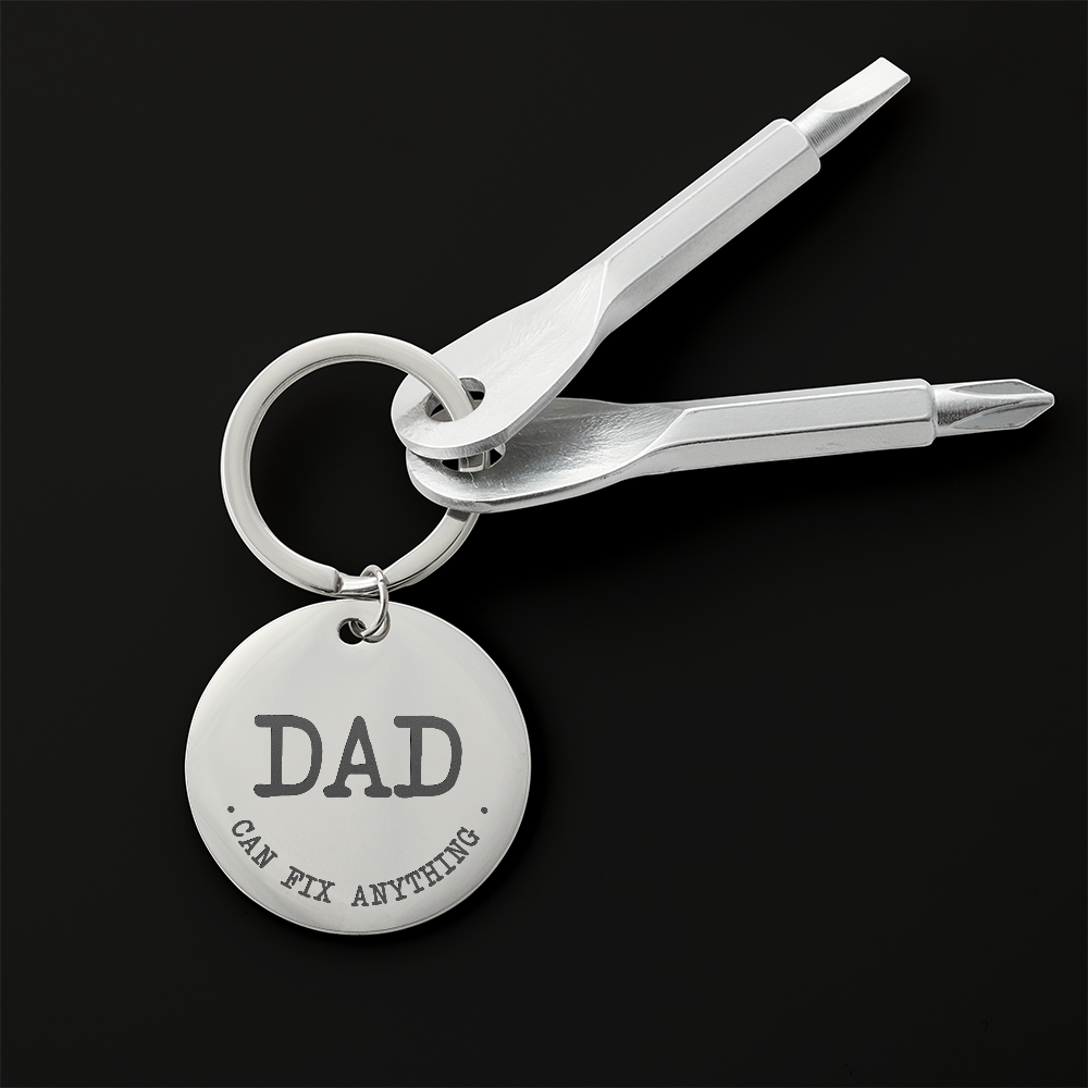 Dad, Can Fix Anything Screwdriver Keychain – Gift for Dad
