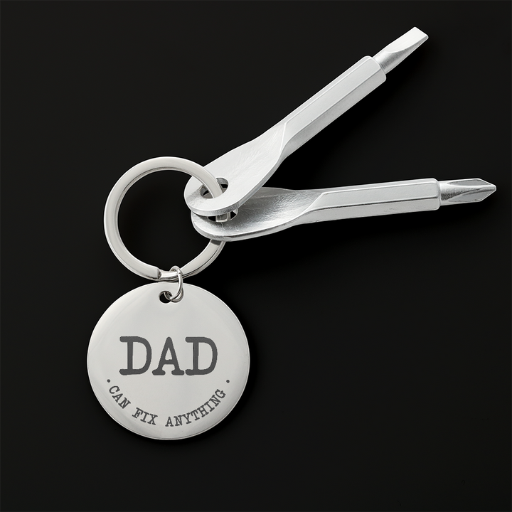 Dad, Can Fix Anything Screwdriver Keychain – Gift for Dad