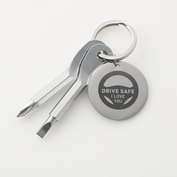 Drive Safe, I Love You Screwdriver Keychain – Gift for Dad - Gift for Husband