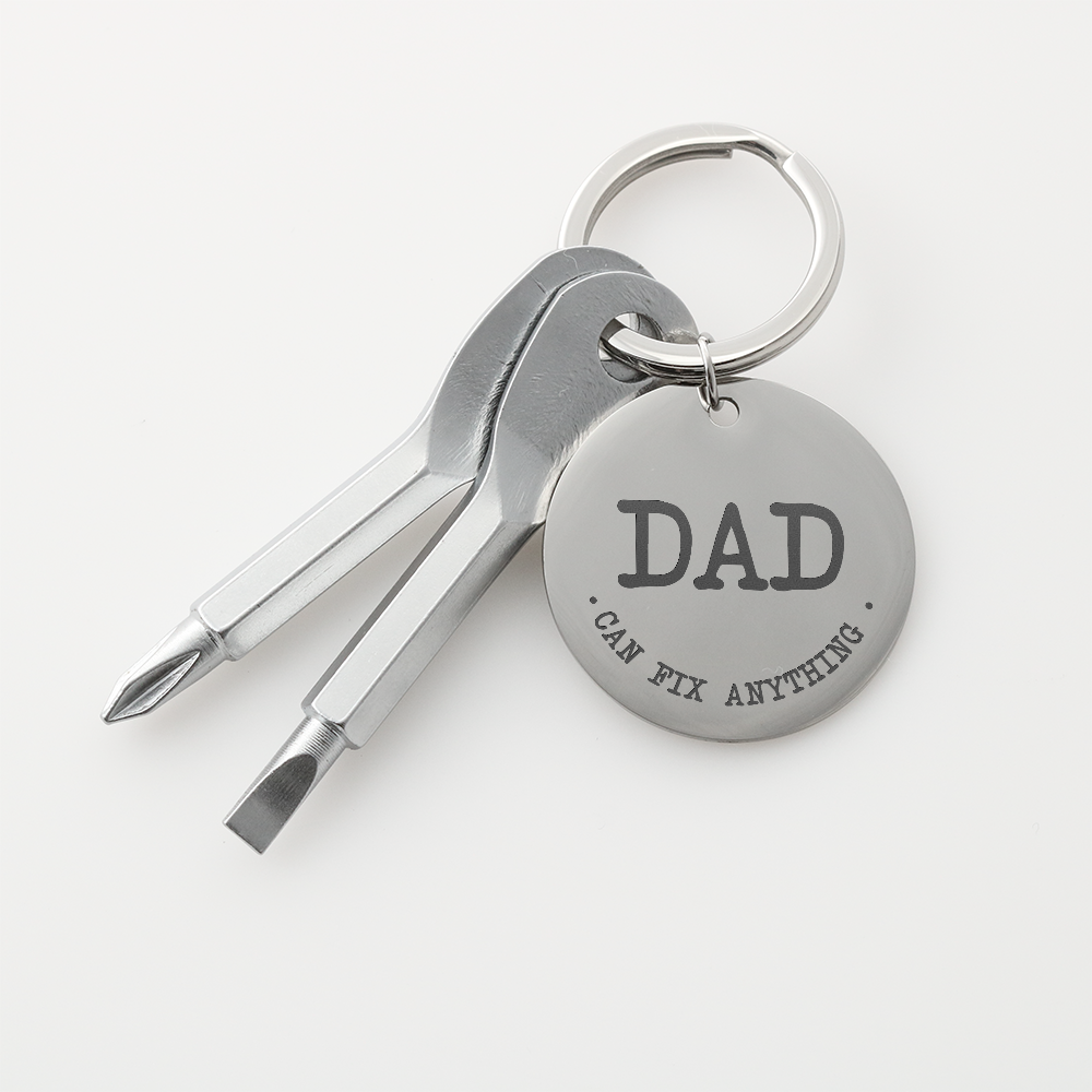 Dad, Can Fix Anything Screwdriver Keychain – Gift for Dad