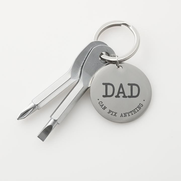 Dad, Can Fix Anything Screwdriver Keychain – Gift for Dad