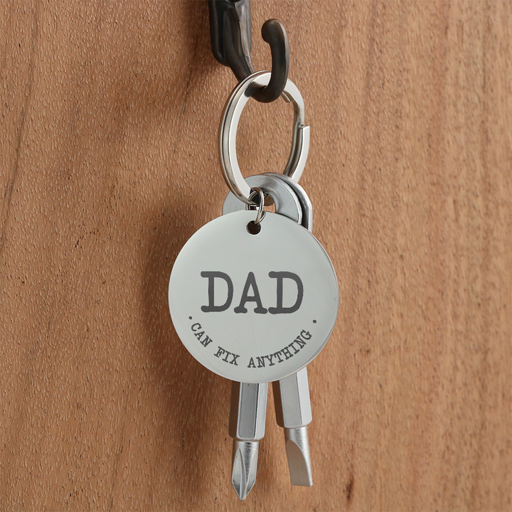 Dad, Can Fix Anything Screwdriver Keychain – Gift for Dad
