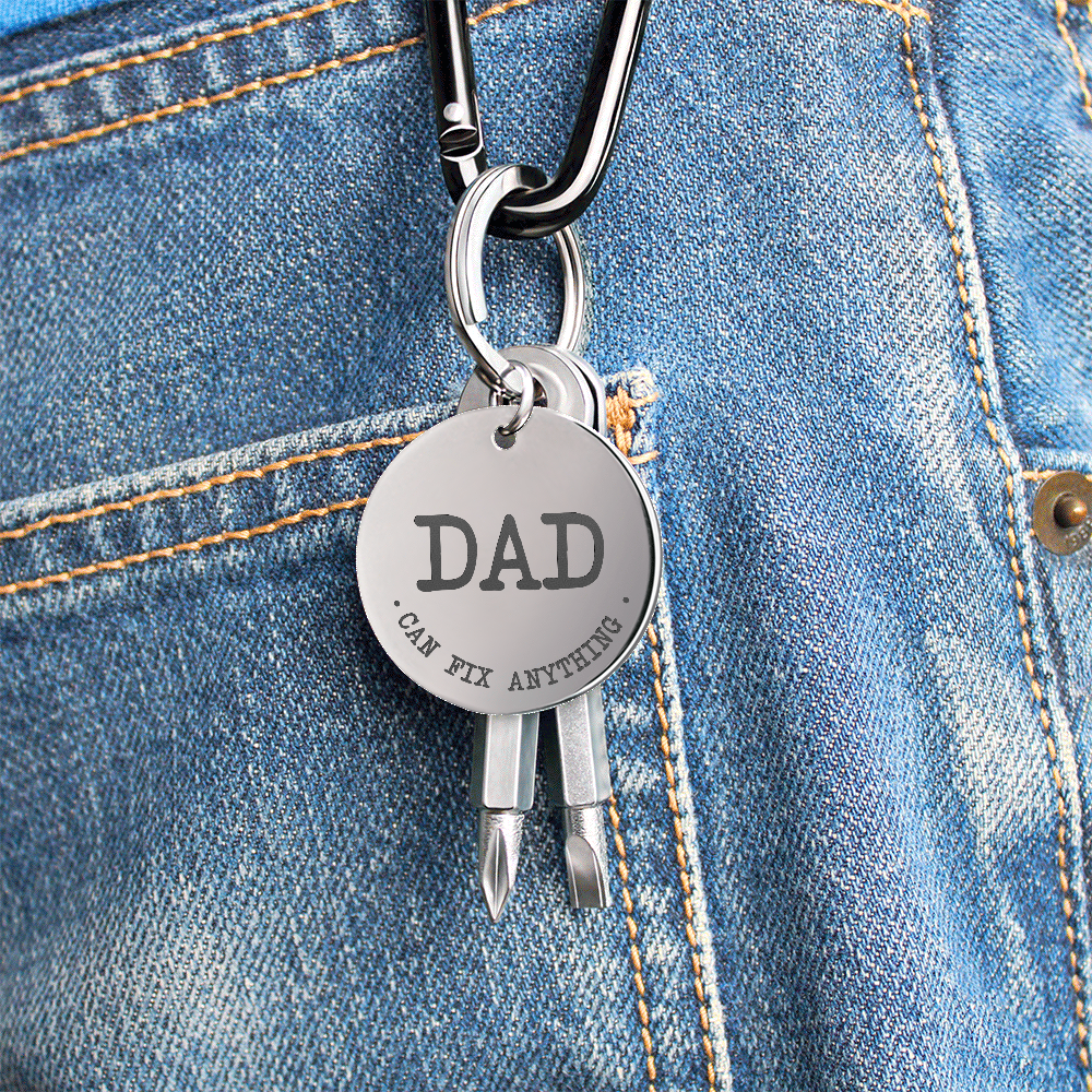 Dad, Can Fix Anything Screwdriver Keychain – Gift for Dad