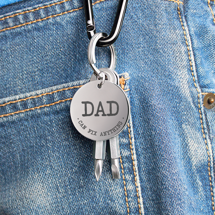 Dad, Can Fix Anything Screwdriver Keychain – Gift for Dad