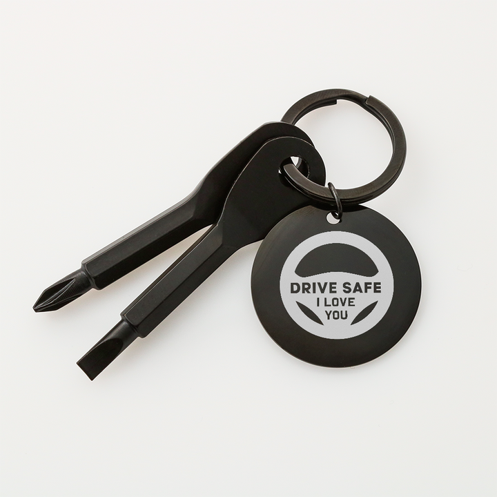 Drive Safe, I Love You Screwdriver Keychain – Gift for Dad - Gift for Husband