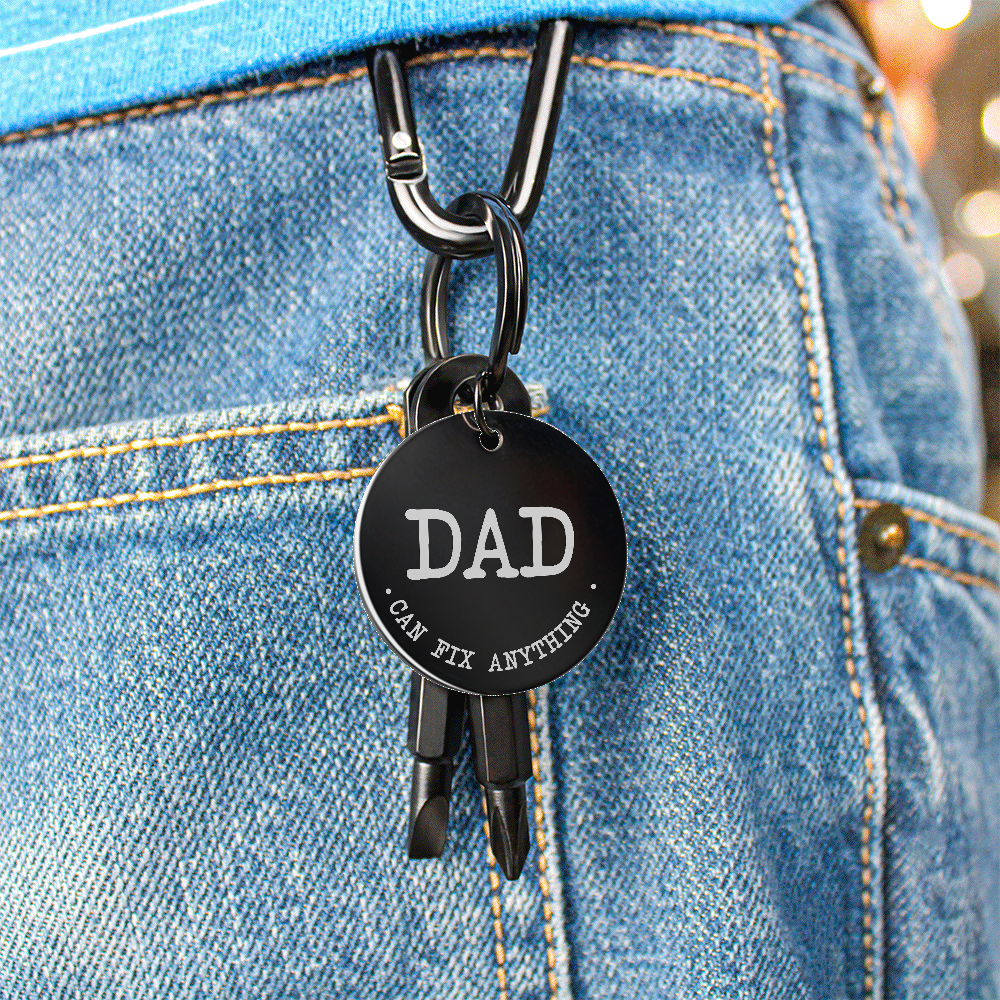 Dad, Can Fix Anything Screwdriver Keychain – Gift for Dad