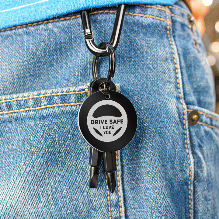 Drive Safe, I Love You Screwdriver Keychain – Gift for Dad - Gift for Husband