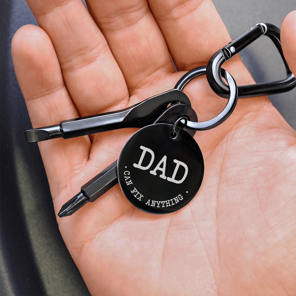 Dad, Can Fix Anything Screwdriver Keychain – Gift for Dad