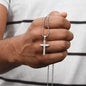 Faith Cross Ball Chain Necklace – Gift for Him