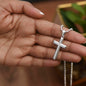 Faith Cross Ball Chain Necklace – Gift for Him