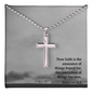 Faith Cross Ball Chain Necklace – Gift for Him