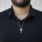 Faith Cross Ball Chain Necklace – Gift for Him