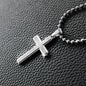 Faith Cross Ball Chain Necklace – Gift for Him
