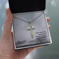 Faith Cross Ball Chain Necklace – Gift for Him