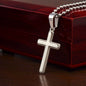 Faith Cross Ball Chain Necklace – Gift for Him