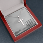 Faith Cross Ball Chain Necklace – Gift for Him