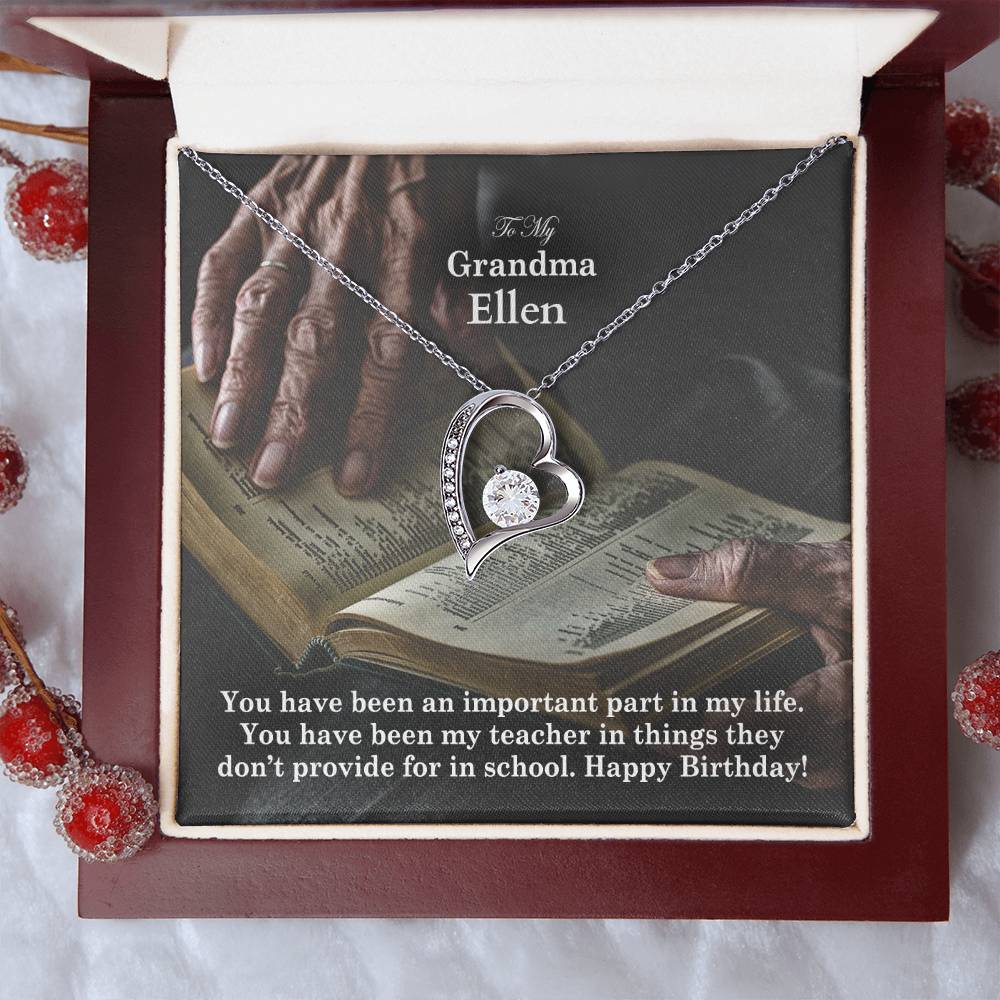 To My Grandma, You Have Been An Important Part In My Life - Happy Birthday - Forever Love Necklace - Gift for Grandma