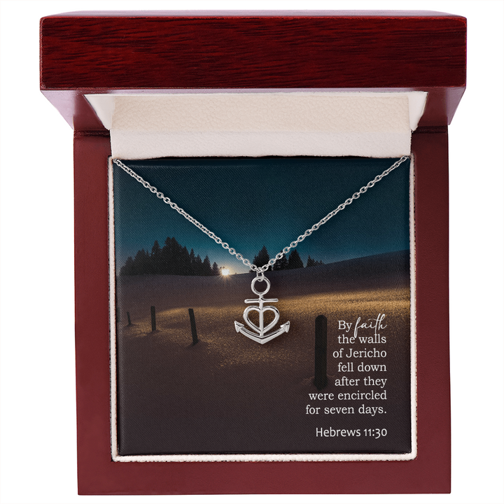 Faith Anchor Necklace – Gift for Her - Gift for Him