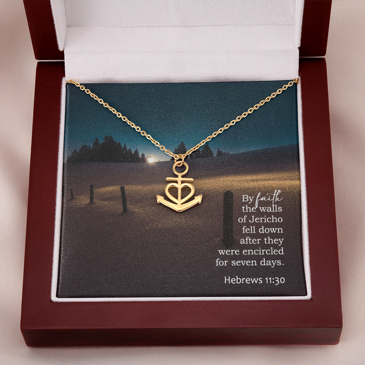 Faith Anchor Necklace – Gift for Her - Gift for Him