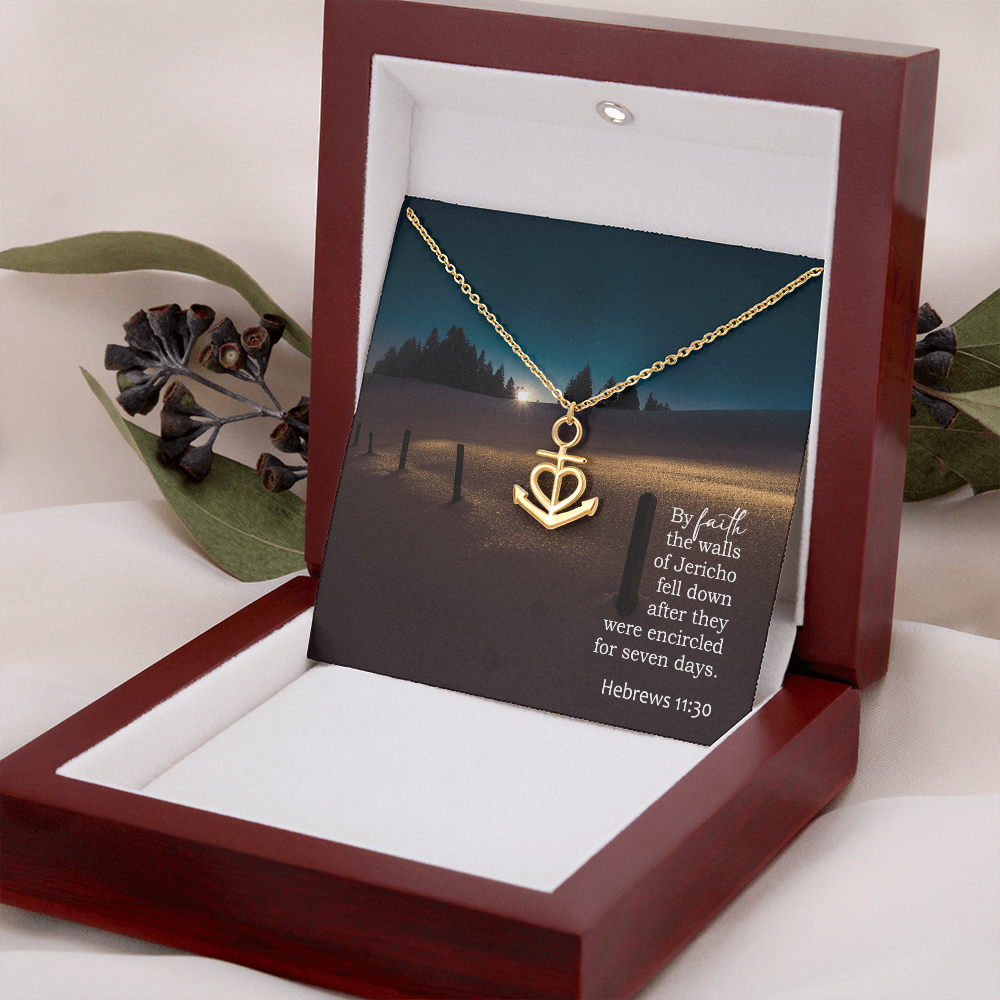 Faith Anchor Necklace – Gift for Her - Gift for Him