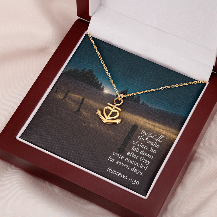 Faith Anchor Necklace – Gift for Her - Gift for Him