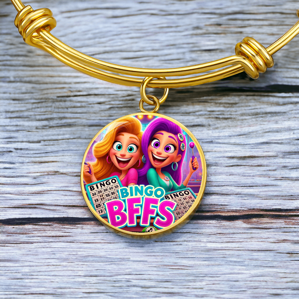 Bingo BFFS 1 - Non-Message Card Luxury Circle Bangle - Gift for Her