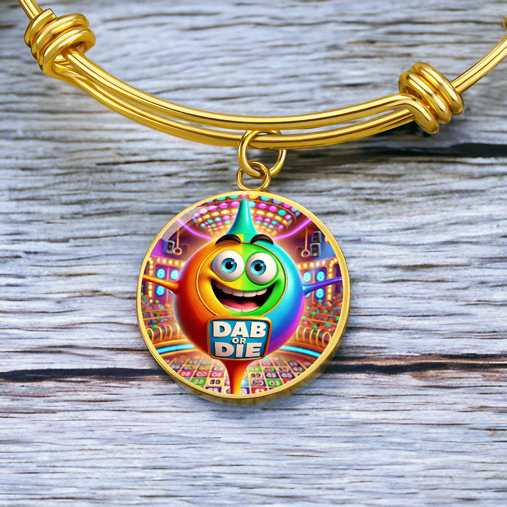 Dab Or Die 2 - Non-Message Card Luxury Circle Bangle - Gift for Her
