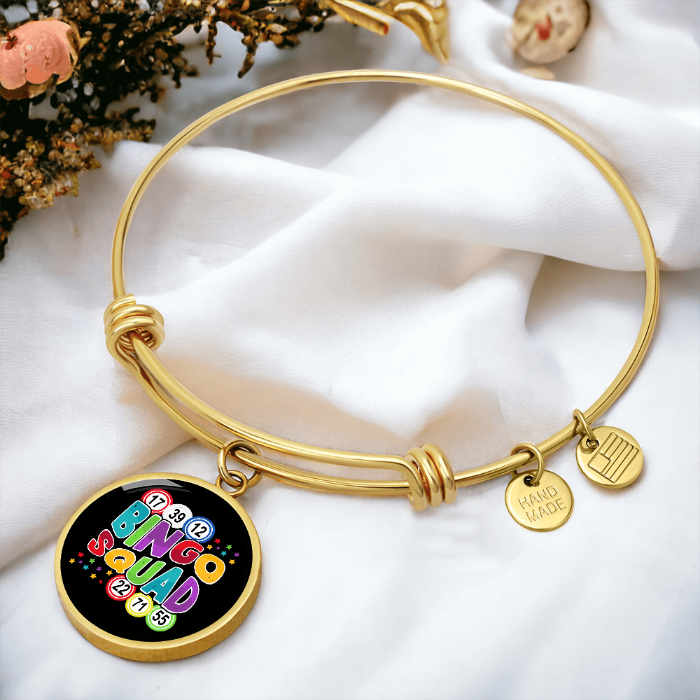 Bingo Squad - Non-Message Card Luxury Circle Bangle - Gift for Her - Gift for Him