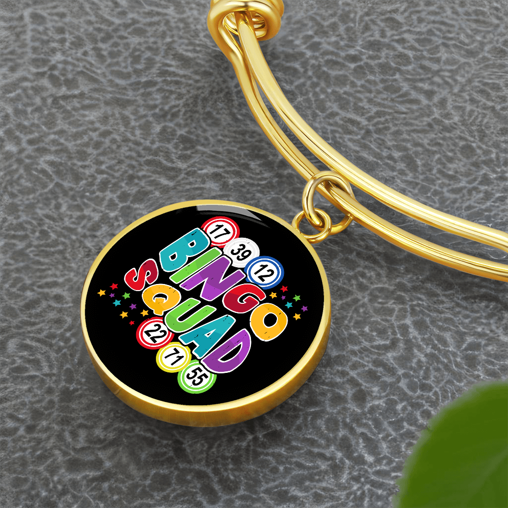 Bingo Squad - Non-Message Card Luxury Circle Bangle - Gift for Her - Gift for Him