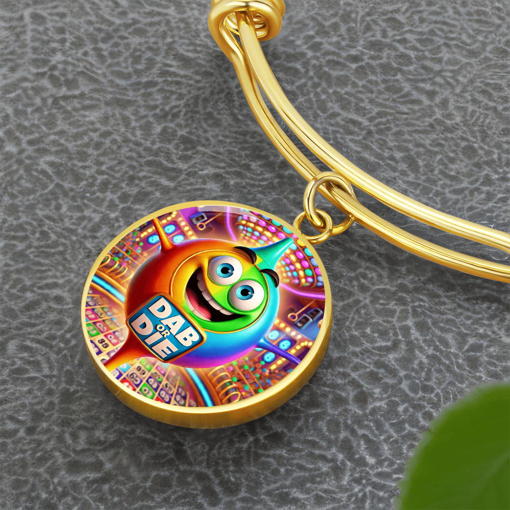Dab Or Die 2 - Non-Message Card Luxury Circle Bangle - Gift for Her