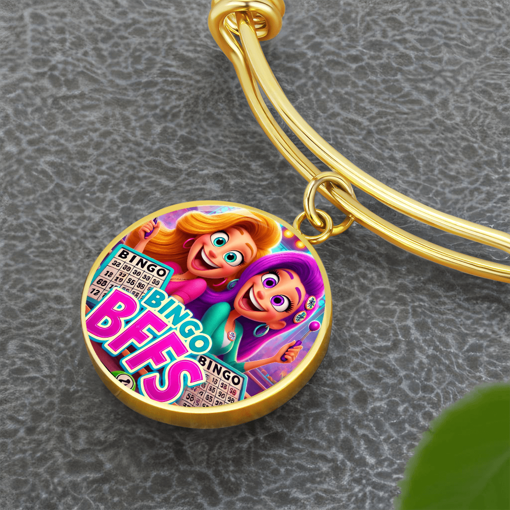 Bingo BFFS 1 - Non-Message Card Luxury Circle Bangle - Gift for Her