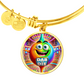 Dab Or Die 2 - Non-Message Card Luxury Circle Bangle - Gift for Her