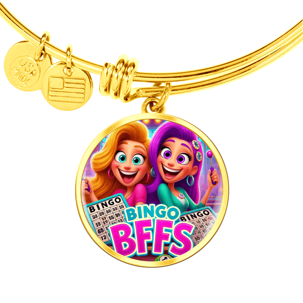 Bingo BFFS 1 - Non-Message Card Luxury Circle Bangle - Gift for Her