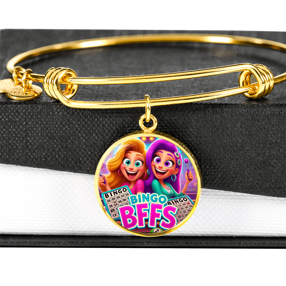 Bingo BFFS 1 - Non-Message Card Luxury Circle Bangle - Gift for Her
