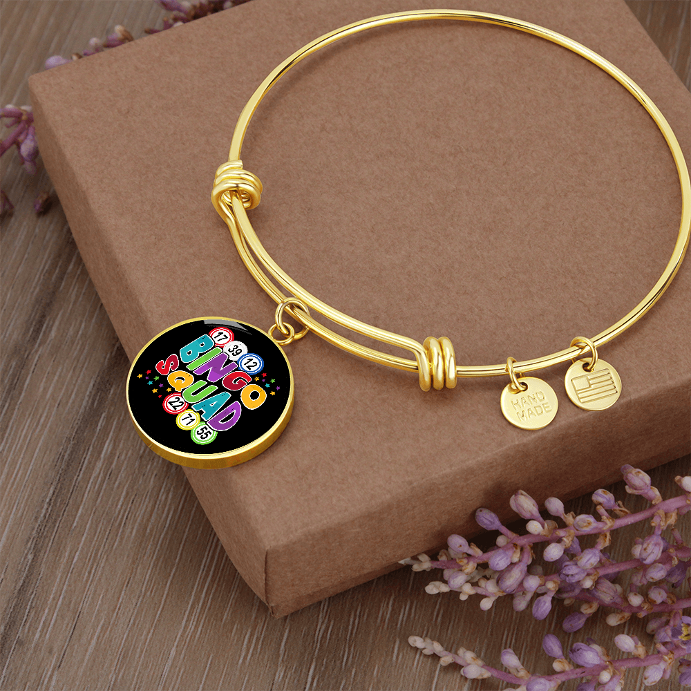 Bingo Squad - Non-Message Card Luxury Circle Bangle - Gift for Her - Gift for Him