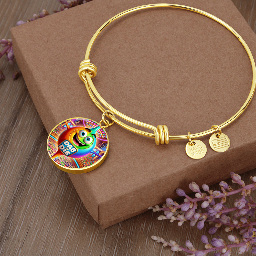 Dab Or Die 2 - Non-Message Card Luxury Circle Bangle - Gift for Her
