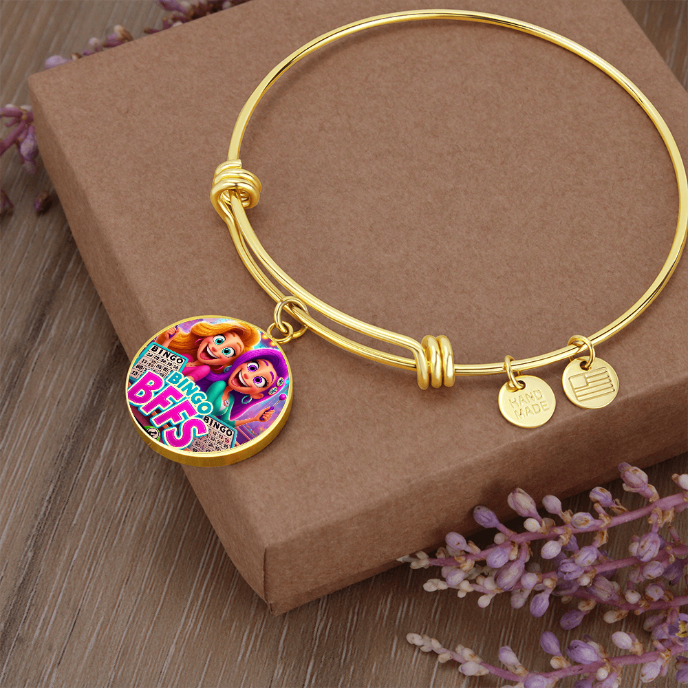 Bingo BFFS 1 - Non-Message Card Luxury Circle Bangle - Gift for Her