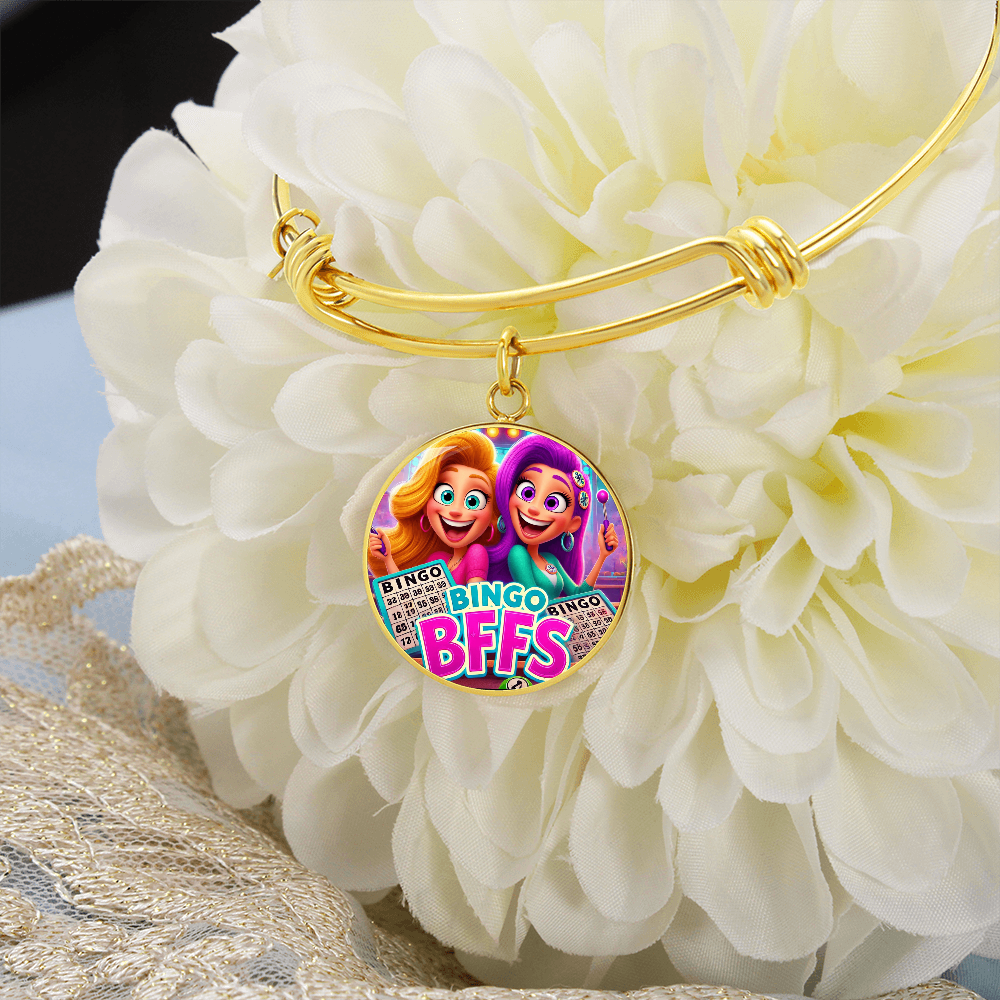 Bingo BFFS 1 - Non-Message Card Luxury Circle Bangle - Gift for Her