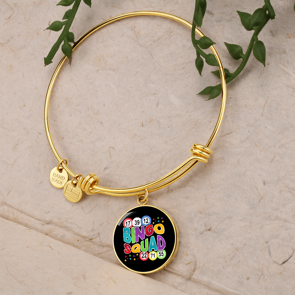 Bingo Squad - Non-Message Card Luxury Circle Bangle - Gift for Her - Gift for Him