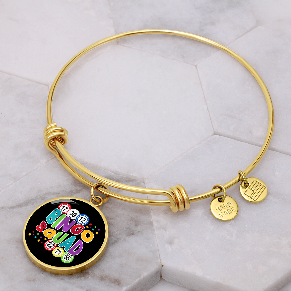 Bingo Squad - Non-Message Card Luxury Circle Bangle - Gift for Her - Gift for Him