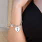 Faith (Black) - Non-Message Card Luxury Heart Bangle - Gift for Her