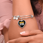 Bingo Time Bitches - Non-Message Card Luxury Heart Bangle - Gift for Her
